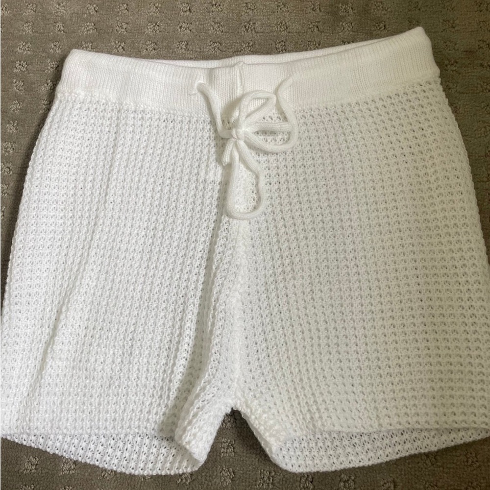 White Waffle Knit Lounge Set - Picture 2 of 8